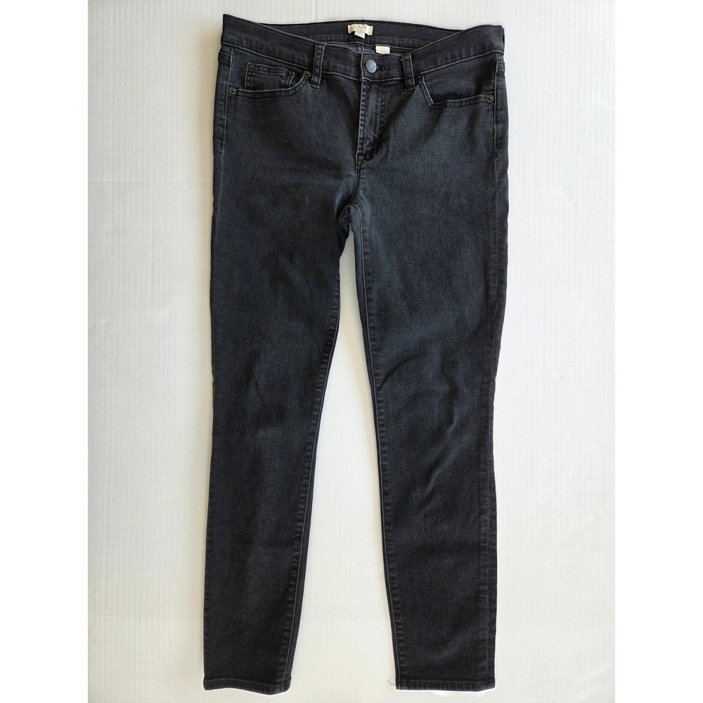 J.Crew Stretch Skinny Jeans Womens 27 Charcoal Black Mid Rise Denim Pants